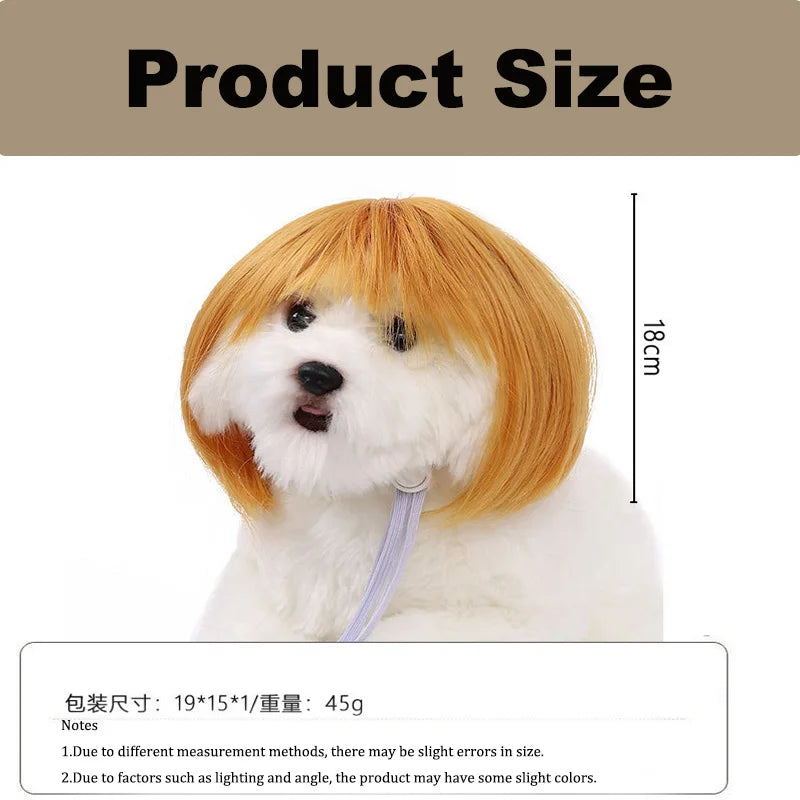 Pet Wig Dog and Cat Spoof Wig Pet Supplies Christmas Pet Accessories Curly Hair Straight Hair Diy Hand Woven Hair Wig Accessorie